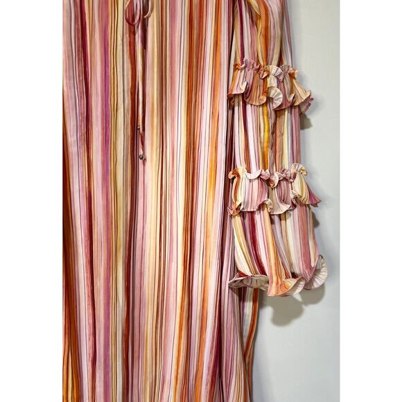 BCBG Max Azria Women's Mini Pleated Shift Dress Multi Color Size 2 NWT Wire Hem - Picture 6 of 15
